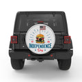 HAMBURGER INDEPENDENCE DAY SILVER CARBON FIBER TIRE COVER