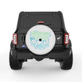 HANGING WITH THE JELLIES PEARL  WHITE CARBON FIBER TIRE COVER