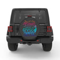 HAPPINESS COMES IN WAVES PEARL  WHITE CARBON FIBER TIRE COVER