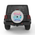 HAPPINESS COMES IN WAVES WHITE TIRE COVER
