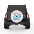 HAPPINESS COMES IN WAVES PEARL  WHITE CARBON FIBER TIRE COVER
