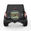 HAPPY CAMPER BLACK CARBON FIBER TIRE COVER