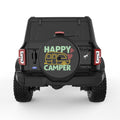 HAPPY CAMPER BLACK TIRE COVER