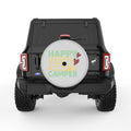 HAPPY CAMPER SILVER CARBON FIBER TIRE COVER