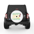 HAPPY CAMPER WHITE TIRE COVER
