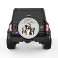 HAPPY COLLIE DAYS SILVER CARBON FIBER TIRE COVER