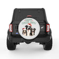 HAPPY COLLIE DAYS PEARL  WHITE CARBON FIBER TIRE COVER
