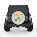 HAPPY GO LUCKY SILVER CARBON FIBER TIRE COVER