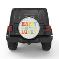 HAPPY GO LUCKY BLACK TIRE COVER