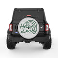 HAPPY LUCKY SILVER CARBON FIBER TIRE COVER
