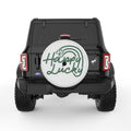 HAPPY LUCKY PEARL  WHITE CARBON FIBER TIRE COVER