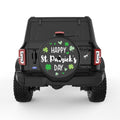 HAPPY ST PATRICKS DAY BLACK TIRE COVER