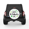 HAPPY ST PATRICKS DAY WHITE TIRE COVER
