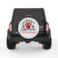 HAVE YOURSELF A FURRY LITTLE CHRISTMAS PEARL  WHITE CARBON FIBER TIRE COVER