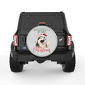 HAVE YOURSELF A HUSKY CHRISTMAS SILVER CARBON FIBER TIRE COVER