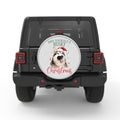 HAVE YOURSELF A HUSKY CHRISTMAS SILVER CARBON FIBER TIRE COVER
