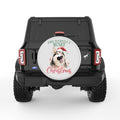 HAVE YOURSELF A HUSKY CHRISTMAS PEARL  WHITE CARBON FIBER TIRE COVER