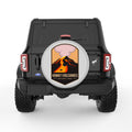 HAWAI VOLCANOES NATIONAL PARK SILVER CARBON FIBER TIRE COVER
