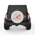 HE KNOWS IF YOU VE BEEN CRABBY OR NICE SILVER CARBON FIBER TIRE COVER