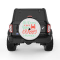 HE KNOWS IF YOU VE BEEN CRABBY OR NICE PEARL  WHITE CARBON FIBER TIRE COVER