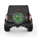 HEART OF CLOVERS BLACK CARBON FIBER TIRE COVER