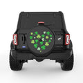 HEART OF CLOVERS BLACK TIRE COVER