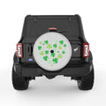 HEART OF CLOVERS SILVER CARBON FIBER TIRE COVER