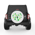HEART OF CLOVERS PEARL  WHITE CARBON FIBER TIRE COVER
