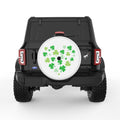 HEART OF CLOVERS WHITE TIRE COVER