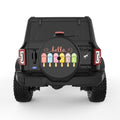 HELLO SUMMER BLACK TIRE COVER