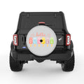 HELLO SUMMER SILVER CARBON FIBER TIRE COVER