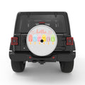 HELLO SUMMER SILVER CARBON FIBER TIRE COVER