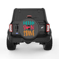 HELLO SUNSHINE BLACK CARBON FIBER TIRE COVER