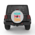 HELLO SUNSHINE WHITE TIRE COVER