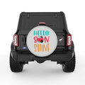HELLO SUNSHINE SILVER CARBON FIBER TIRE COVER