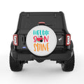 HELLO SUNSHINE PEARL  WHITE CARBON FIBER TIRE COVER