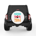 HELLO SUNSHINE WHITE TIRE COVER