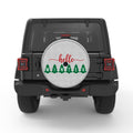 HELLO WINTER WHITE TIRE COVER