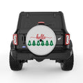 HELLO WINTER SILVER CARBON FIBER TIRE COVER