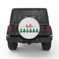 HELLO WINTER BLACK TIRE COVER