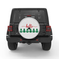 HELLO WINTER SILVER CARBON FIBER TIRE COVER