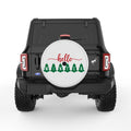 HELLO WINTER PEARL  WHITE CARBON FIBER TIRE COVER