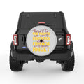 HERE IS TO THE NIGHTS WE WON T REMEMBER SILVER CARBON FIBER TIRE COVER