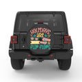 HOLIDAYS ARE BETTER IN FLIP FLOPS BLACK CARBON FIBER TIRE COVER