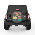 HOLIDAYS ARE BETTER IN FLIP FLOPS BLACK CARBON FIBER TIRE COVER