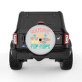 HOLIDAYS ARE BETTER IN FLIP FLOPS SILVER CARBON FIBER TIRE COVER