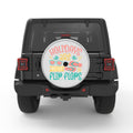 HOLIDAYS ARE BETTER IN FLIP FLOPS SILVER CARBON FIBER TIRE COVER