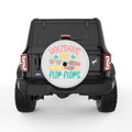 HOLIDAYS ARE BETTER IN FLIP FLOPS PEARL  WHITE CARBON FIBER TIRE COVER