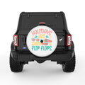 HOLIDAYS ARE BETTER IN FLIP FLOPS WHITE TIRE COVER