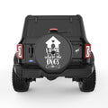HOME IS WHERE THE DOGS ARE BLACK CARBON FIBER TIRE COVER